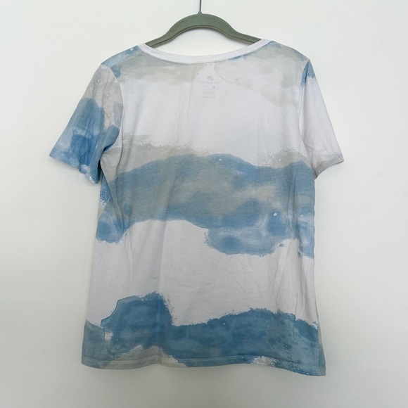 Nike Just Do It Blue White Graphic Tee Short Sleeve Stripe Medium - Picture 3 of 4